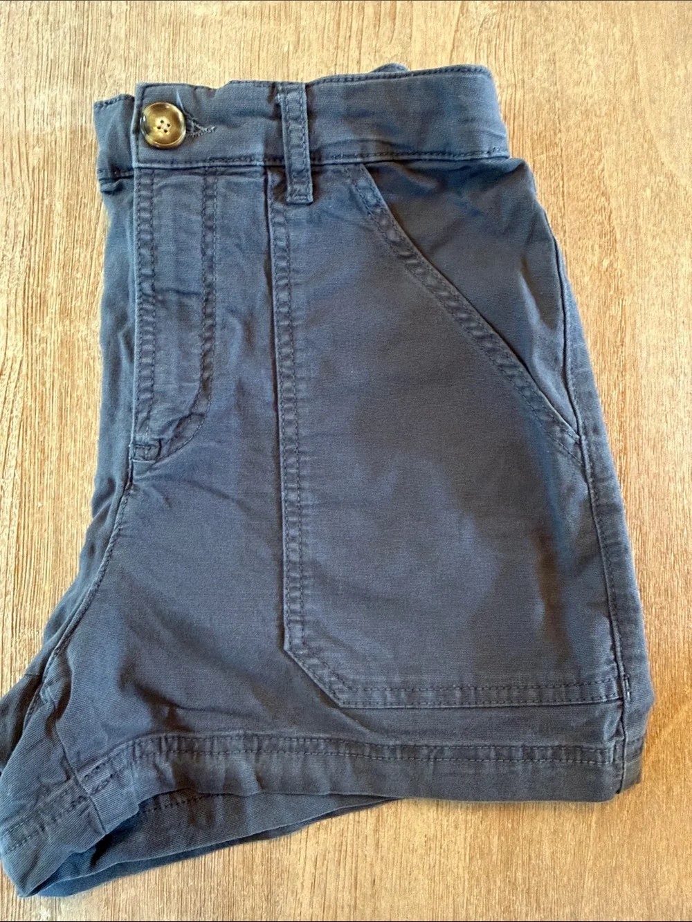 Marine Layer High Waisted Dark Gray Cotton Shorts